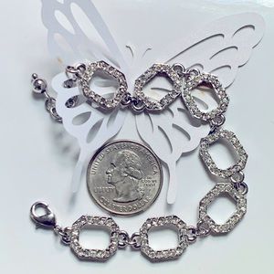 🔮Pave Crystal Stone Link Tennis Bracelet by Nice & Bella